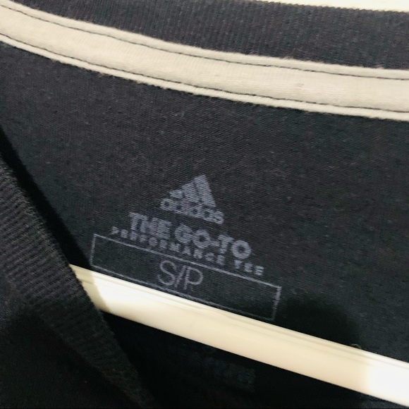 ADIDAS Black T-shirt Basic Tee 3 Stripes Logo S - Picture 8 of 8